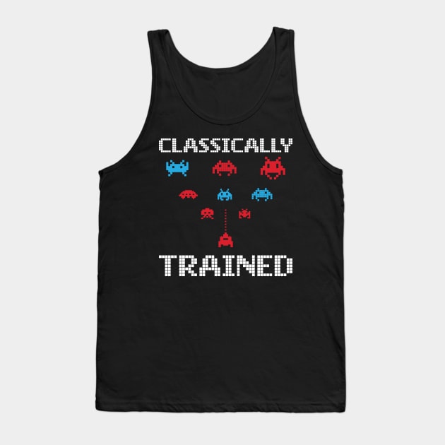 'Classically Trained' Funny 80's Video Game Icon Tank Top by ourwackyhome